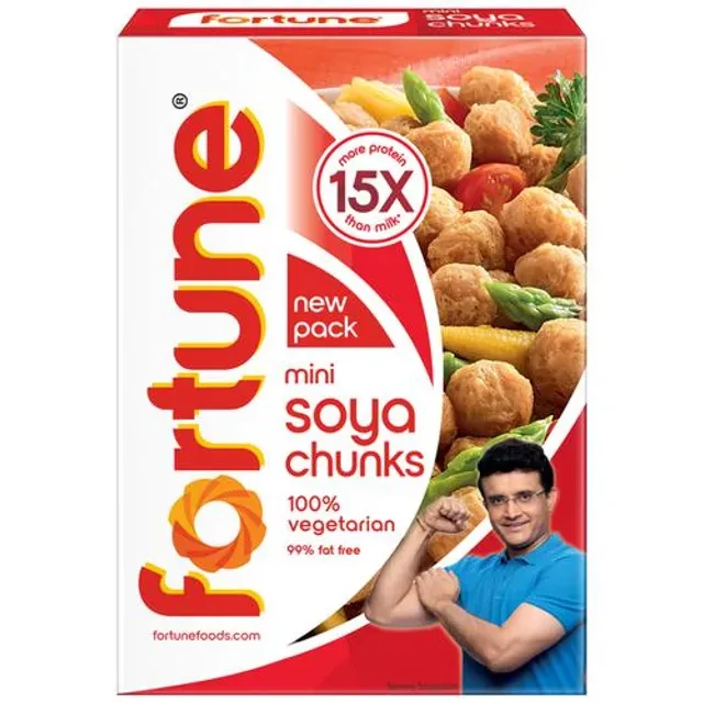 Fortune Mini Soya Chunks - 15x More Protein Than Milk, 200 g-2.webp
